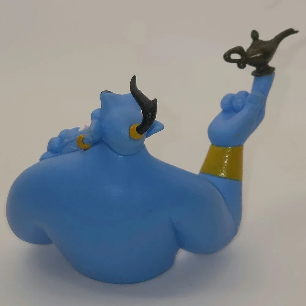 Disney Genie PVC Figure Blue Fair Aladdin 1992 Vintage Toy Topper Decor